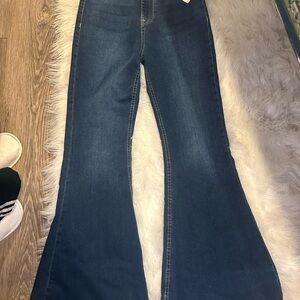 Forever 21 Dark Blue Flare Jeans
